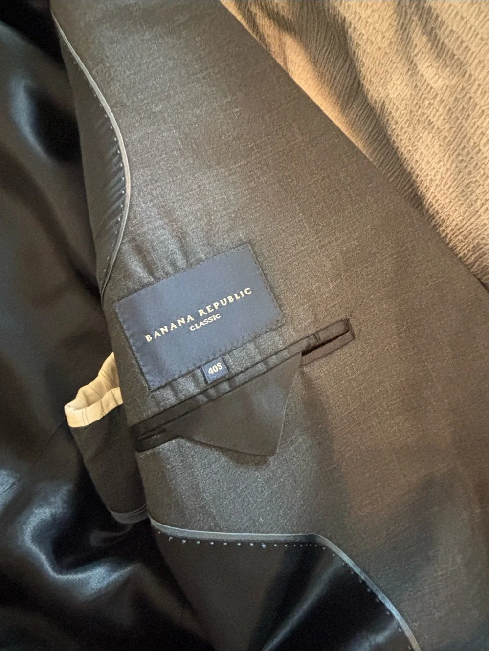 Banana Republic Men's Charcoal Gray Woolen Suit